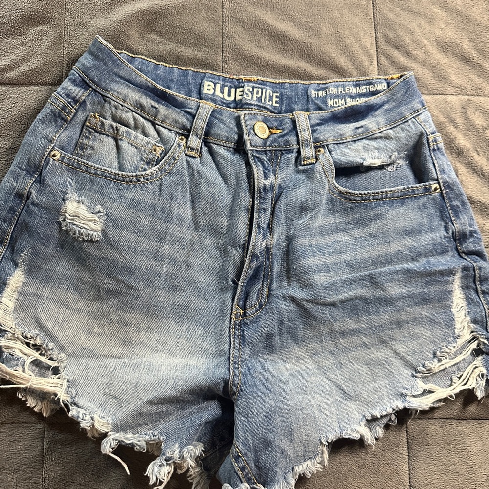 Blue Spice Women's Frayed Jean Shorts